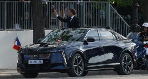 Emmanuel Macron a roulé en DS N°8 “Présidentielle” électrique pour les commémorations du 8 mai