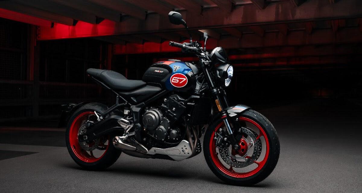 La Triumph Trident Triple Tribute 660 est un hommage au Trident, cinq fois vainqueur du TT, 